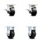 Service Caster 4 Inch Kingpinless Rubber on Steel Wheel Caster Brakes 2 Rigid SCC, 2PK SCC-KP30S420-RSR-SLB-2-R-2 - alternate 1